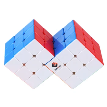 Yeni CubeTwist Çift 3x3 Bandaj Yapışık Sihirli Küp Hız Bulmaca Oyuncak Çocuk Boys Hediye için Renkli