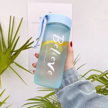 Açık Spor Su Bardağı Meyve Suyu Su Bardağı Yaratıcı Buzlu Su Şişesi Mutfak İçecek Çift Plastik Bardak