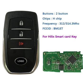 Orijinal Akıllı Uzaktan Anahtar Fob 3 Düğme Toyota Hilux 2014-2018 İçin Tokai Riki Uzaktan Anahtar 312/314MHZ / 433MHz H Çip BM1EW BM1ET