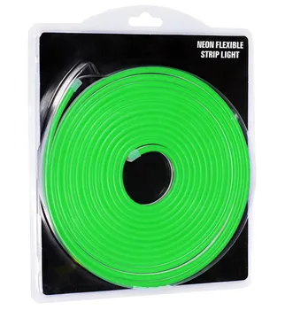 Yeşil Mavi Silikon İnce Neon Flex LED Şerit SMD2835 12 Volt 7w 6x12mm Neon Dize Bükülebilir Su Geçirmez Ev Cafe Gece Bar