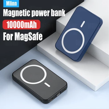 10000mAh Manyetik Güç Bankası MagSafe Kablosuz Taşınabilir Küçük Harici Yedek Pil İçin MacSafe iPhone 14 13 12 Pro Max Mini