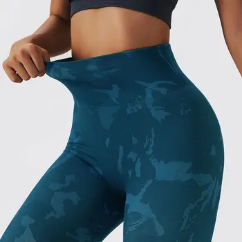 Kamuflaj Yoga Pantolon Spor Tayt Push Up egzersiz pantolonları Dikişsiz Tayt Spor Kadın Spor Spor Tayt Kadın Spor